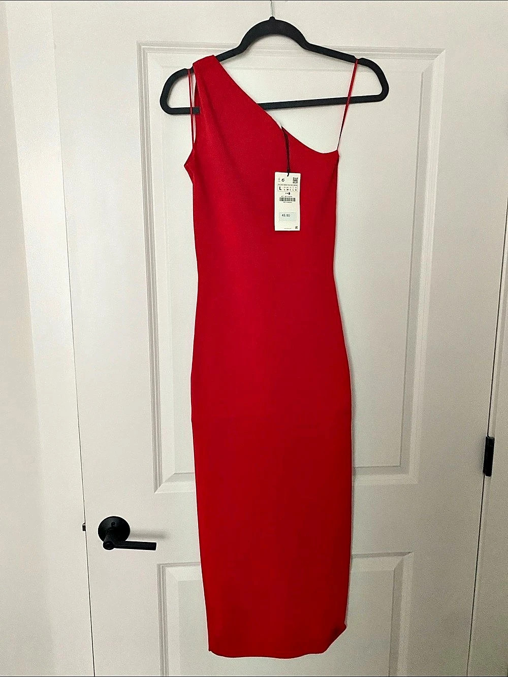 NWT Zara Red Midi Dress Size Large
